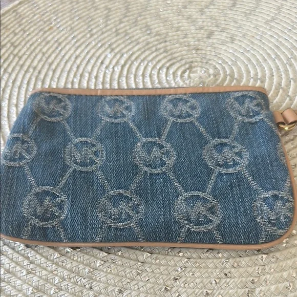 Michael Kors Blue Denim Wristlet - Picture 6 of 13